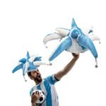 Gorro arlequin 13 puntas Argentina cotillon - Imagen 2