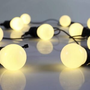 Guirnalda focos blancos 10 unidades luz calida exterior