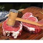Martillo ablandador pisa carne madera aluminio - Imagen 3