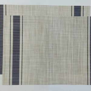 Individual rectangular beige y azul