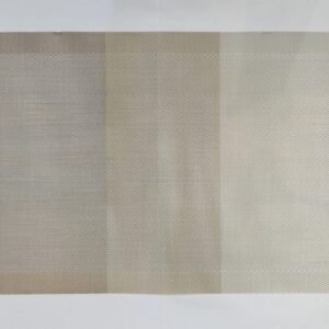 Individual rectangular plateado y dorado