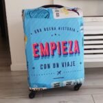 Funda valija fulano y mengano 23K celeste