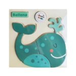 Rompecabezas infantil encastrable de madera