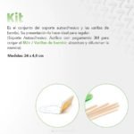 Kit varillas de bambú + soporte autoadhesivo Sevengod - Imagen 2