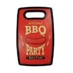 Tabla plastica para picar vintage estampada bbq party