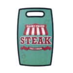 Tabla plastica para picar vintage estampada steak