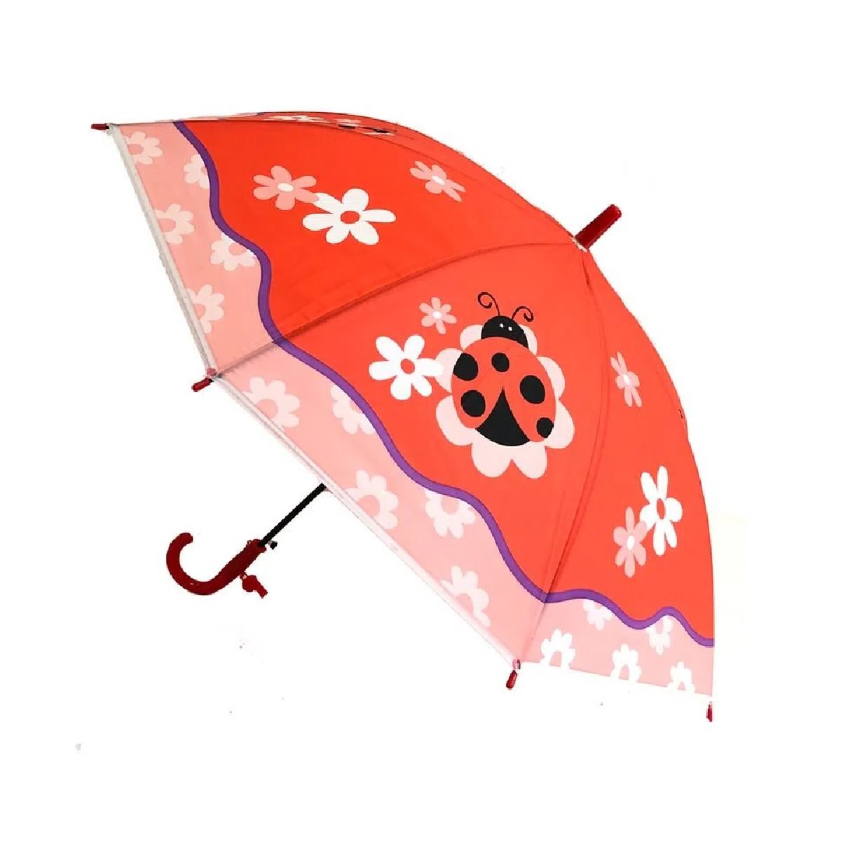 06594VAQ Paraguas infantil vaquita de San Antonio con silbato - Imagen 1