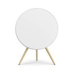 Espejo nordico redondo de 3 patas blanco y madera - Imagen 2