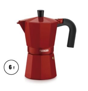 Cafetera moka italiana aluminio vitro noir 6 pocillos - Imagen 2