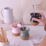 Mate plastico classic colors base simil madera