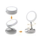 Espejo doble luz led plegable maquillaje Usb/ Pilas - Imagen 8