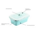 Contenedor tupper vianda de silicona plegable - Imagen 6