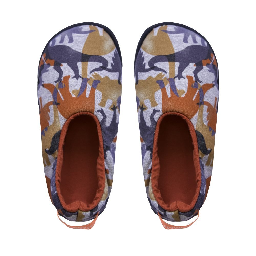 07099AZU Pantuflas floripondias de invierno para niño modelo dinosaurio - Imagen 1