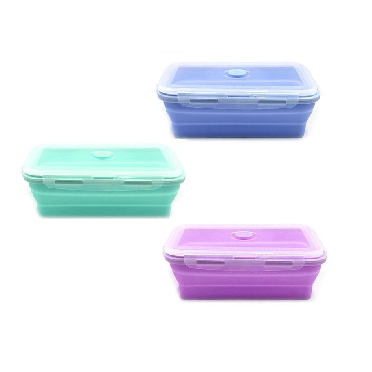 1 Contenedor tupper vianda de silicona plegable - Imagen 1