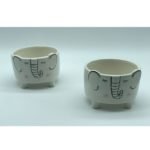 Adorno de ceramica maceta elefante - Imagen 2