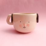 Tazón de cerámica artesanal perro