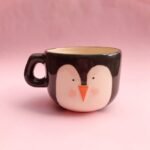 Tazón de cerámica artesanal pingüinos