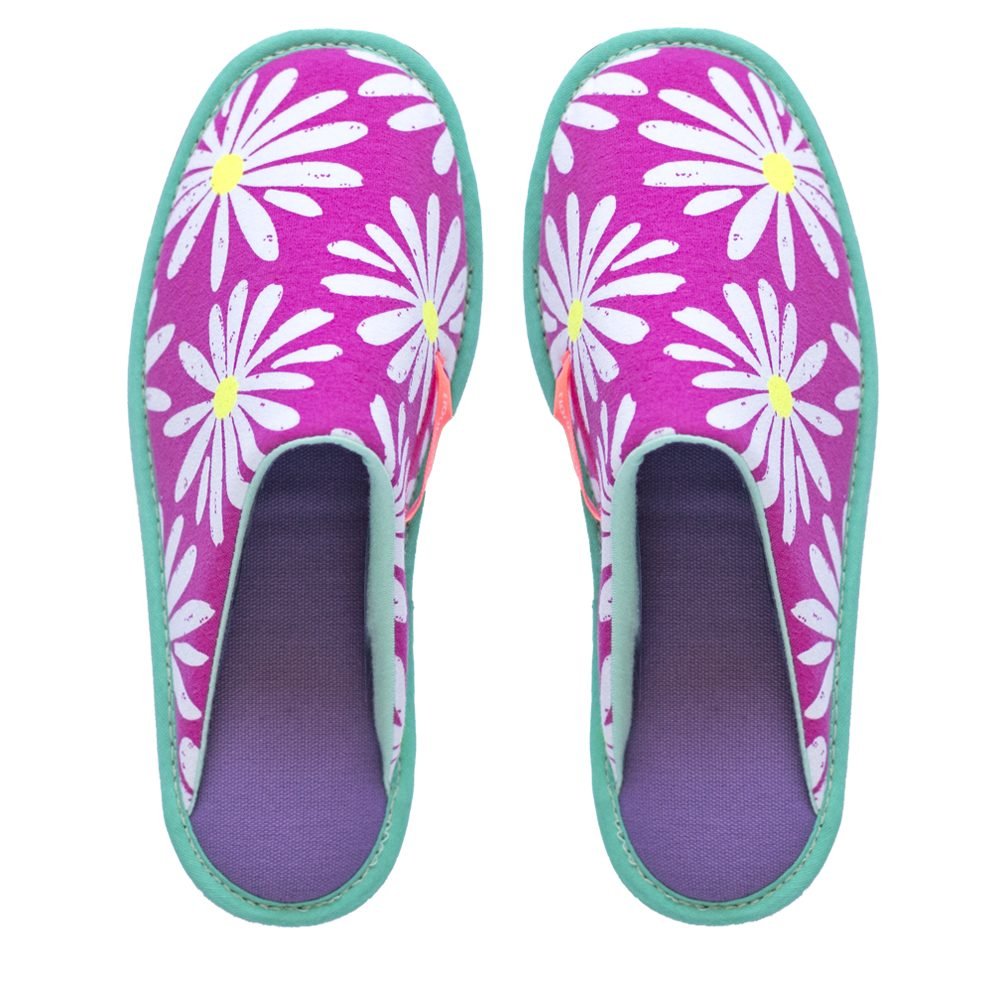 08197. Floripondias pantuflas invierno para mujer fresa margarita - Imagen 1