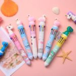 Lapicera retractil multicolor 10 colores Kawaii - Imagen 20