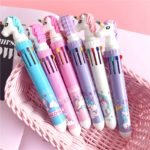 Lapicera retractil multicolor 10 colores Kawaii - Imagen 23