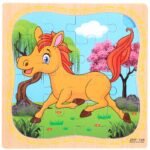 Rompecabezas de madera infantil caballito