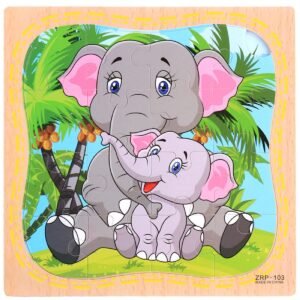 Rompecabezas de madera infantil elefante