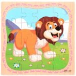 Rompecabezas de madera infantil león