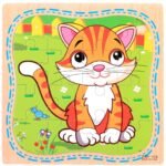 Rompecabezas de madera infantil tigre