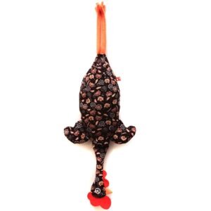 dispenser de bolsas gallina etelvina negra con flores mayorista