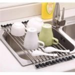 Escurridor varillas de acero extensible secaplatos