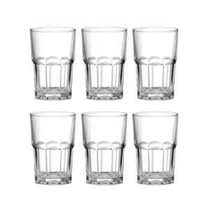 Vaso de vidrio faceteado 300 ml