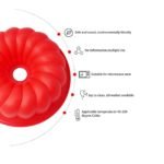 Molde savarin flanera bizcochuelo de silicona apta horno - Imagen 4