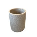 Vaso Glam simil piedra porta pasta y cepillos - Imagen 2