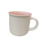 Taza porcelana bicolor blanca con color interno