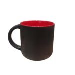 Tazas de porcelana bicolor altas y anchas