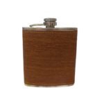 Petaca forrada cuerina bebidas whisky