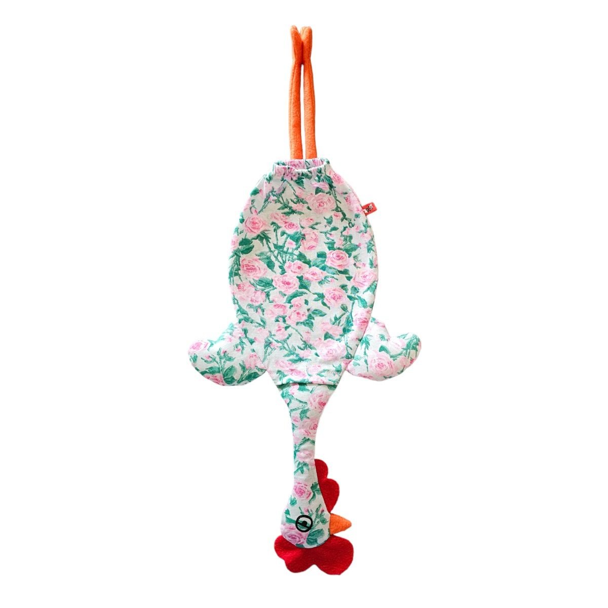 00014FLOROS dispenser de bolsas gallina etelvina flores rosa mayorista