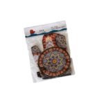 Set guante y posa pava redonda mandalas - Imagen 4