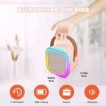 Parlante karaoke con 2 microfonos inalambricos recargable Bluetooth led - Imagen 2