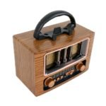 Radio parlante retro vintage AM /FM bluetooth pila soporte celular - Imagen 5