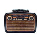 Parlante radio AM / FM linterna recargable soporte celular