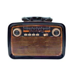Parlante radio AM / FM linterna recargable soporte celular