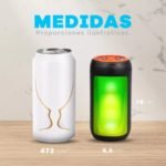 Parlante bluetooth portatil cilindrico luminoso - Imagen 6