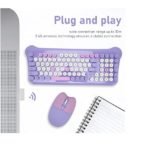 Kit teclado teclas redondas y mouse inalambrico - Imagen 3