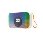 Mini parlante portatil bluetooth blanco luminoso