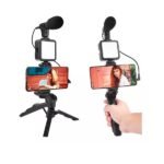 Kit streaming luz led iluminador cámara celular micrófono - Imagen 5