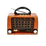 Radio portatil retro vintage bluetooth am/fm símil madera - Imagen 4