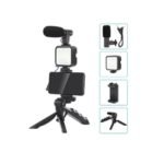 Kit streaming luz led iluminador cámara celular micrófono - Imagen 4