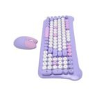 Kit teclado teclas redondas y mouse inalambrico - Imagen 8
