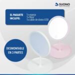 Espejo maquillaje luz led touch usb regulable - Imagen 3